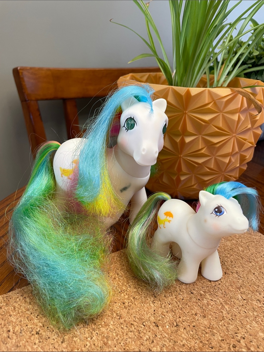 Vintage 1980s Generation 1 G1 Hasbro My Little Pony Doll Figure Mom Baby Ponies